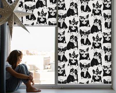 Tenda a rullo interna oscurante con fantasia di cani disegnati