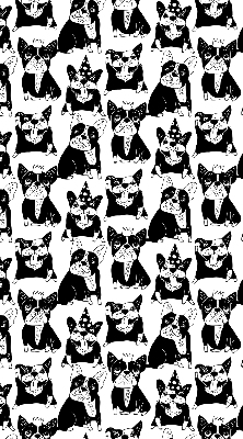 Tenda a rullo interna oscurante con fantasia di cani disegnati