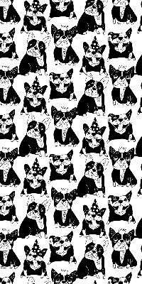 Tenda a rullo interna oscurante con fantasia di cani disegnati