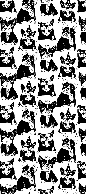 Tenda a rullo interna oscurante con fantasia di cani disegnati