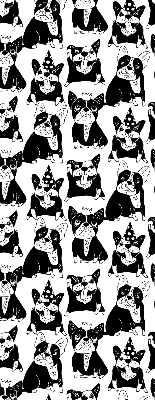 Tenda a rullo interna oscurante con fantasia di cani disegnati