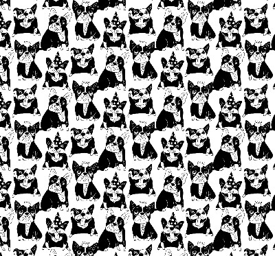 Tenda a rullo interna oscurante con fantasia di cani disegnati