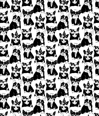 Tenda a rullo interna oscurante con fantasia di cani disegnati