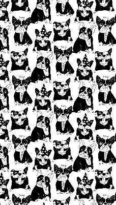 Tenda a rullo interna oscurante con fantasia di cani disegnati