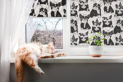 Tenda a rullo interna oscurante con fantasia di cani disegnati