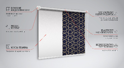 Tenda a rullo interna oscurante modello cubo 3D per finestra