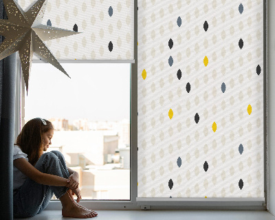 Tenda a rullo interna oscurante dal design a grani colorati