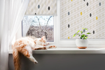 Tenda a rullo interna oscurante dal design a grani colorati