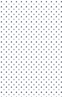 Tenda a rullo oscurante con fantasia a triangoli
