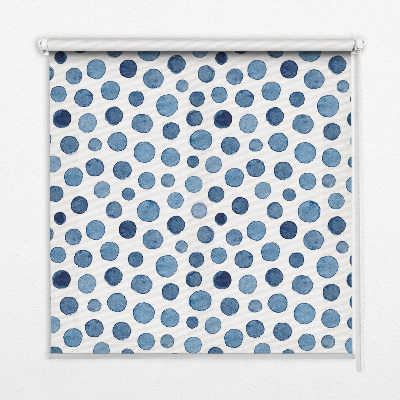 Tenda a rullo interna oscurante modello punti blu