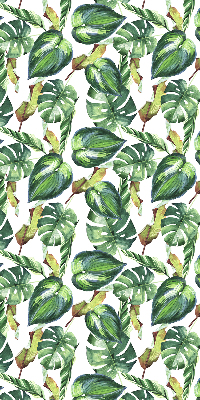 Tenda a rullo interna oscurante per finestra con fantasia a piante tropicali