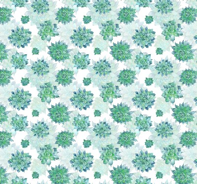 Tenda a rullo interna oscurante con fantasia a fiori verdi