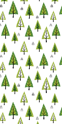 Tenda a rullo oscurante per porta finestra con design a foresta disegnata