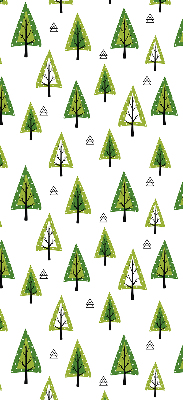 Tenda a rullo oscurante per porta finestra con design a foresta disegnata