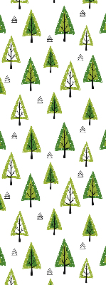 Tenda a rullo oscurante per porta finestra con design a foresta disegnata