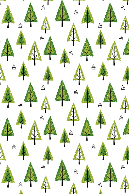 Tenda a rullo oscurante per porta finestra con design a foresta disegnata