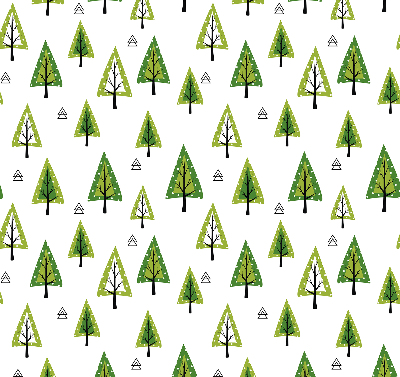 Tenda a rullo oscurante per porta finestra con design a foresta disegnata