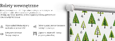 Tenda a rullo oscurante per porta finestra con design a foresta disegnata