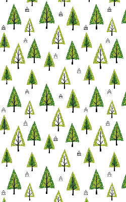 Tenda a rullo oscurante per porta finestra con design a foresta disegnata