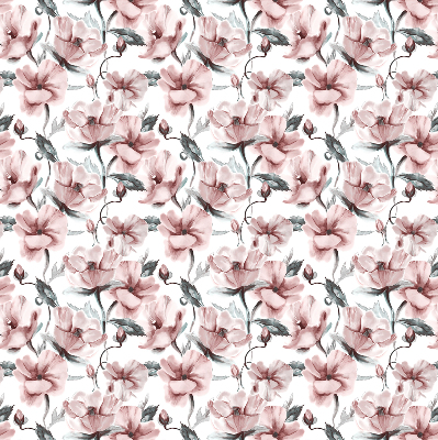 Tenda a rullo interna oscurante con fantasia di fiori rosa