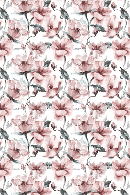 Tenda a rullo interna oscurante con fantasia di fiori rosa