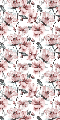 Tenda a rullo interna oscurante con fantasia di fiori rosa
