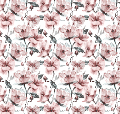 Tenda a rullo interna oscurante con fantasia di fiori rosa