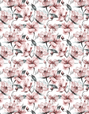 Tenda a rullo interna oscurante con fantasia di fiori rosa
