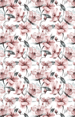 Tenda a rullo interna oscurante con fantasia di fiori rosa
