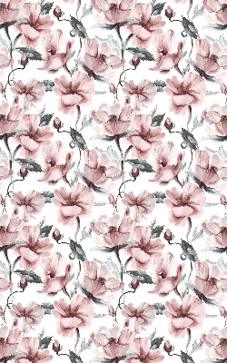 Tenda a rullo interna oscurante con fantasia di fiori rosa