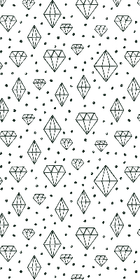 Tenda a rullo interna oscurante con fantasia a rombi disegnati
