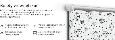 Tenda a rullo interna oscurante con fantasia a rombi disegnati