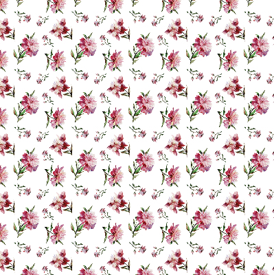 Tenda a rullo oscurante con motivo a fiore rosa per porta finestra