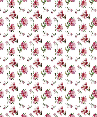 Tenda a rullo oscurante con motivo a fiore rosa per porta finestra