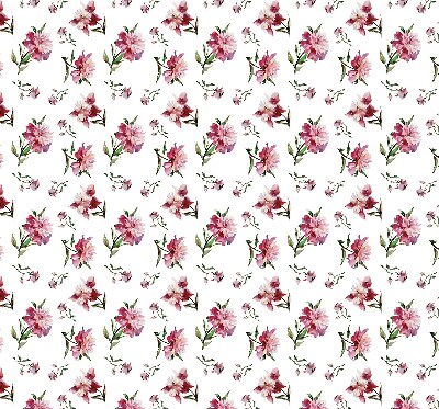 Tenda a rullo oscurante con motivo a fiore rosa per porta finestra