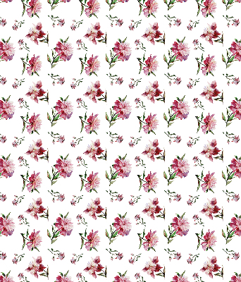 Tenda a rullo oscurante con motivo a fiore rosa per porta finestra