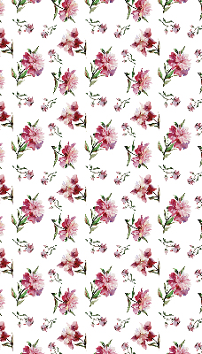 Tenda a rullo oscurante con motivo a fiore rosa per porta finestra