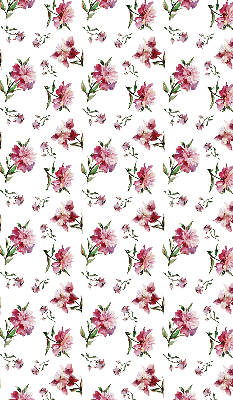 Tenda a rullo oscurante con motivo a fiore rosa per porta finestra