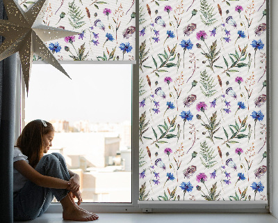 Tenda a rullo interna oscurante con fantasia a fiori colorati