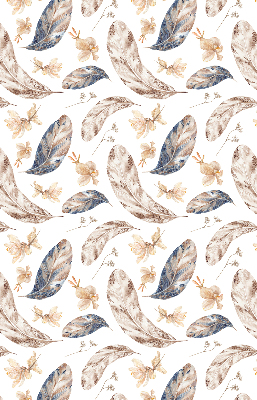 Tenda a rullo oscurante per porta finestra con fantasia a foglie