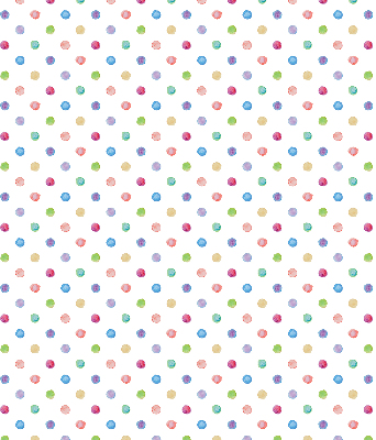 Tenda a rullo interna oscurante con fantasia a puntini colorati