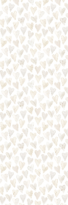 Tenda a rullo interna oscurante con fantasia a cuori beige