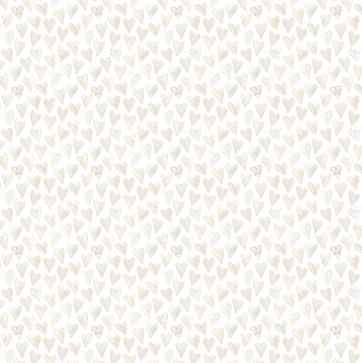 Tenda a rullo interna oscurante con fantasia a cuori beige