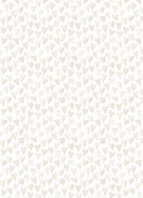 Tenda a rullo interna oscurante con fantasia a cuori beige