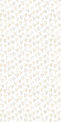 Tenda a rullo interna oscurante con fantasia a cuori beige