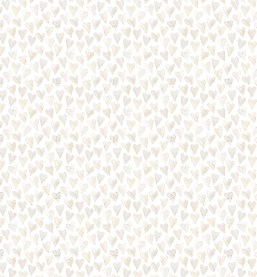Tenda a rullo interna oscurante con fantasia a cuori beige