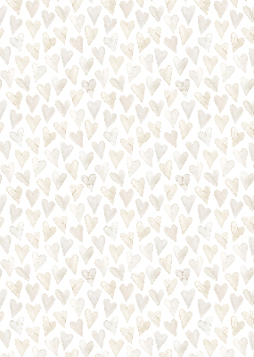 Tenda a rullo interna oscurante con fantasia a cuori beige