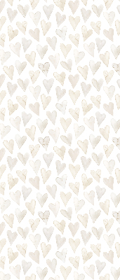 Tenda a rullo interna oscurante con fantasia a cuori beige