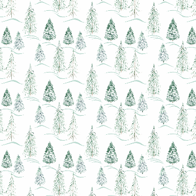 Tenda a rullo interna oscurante con fantasia alberi