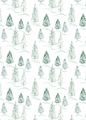 Tenda a rullo interna oscurante con fantasia alberi